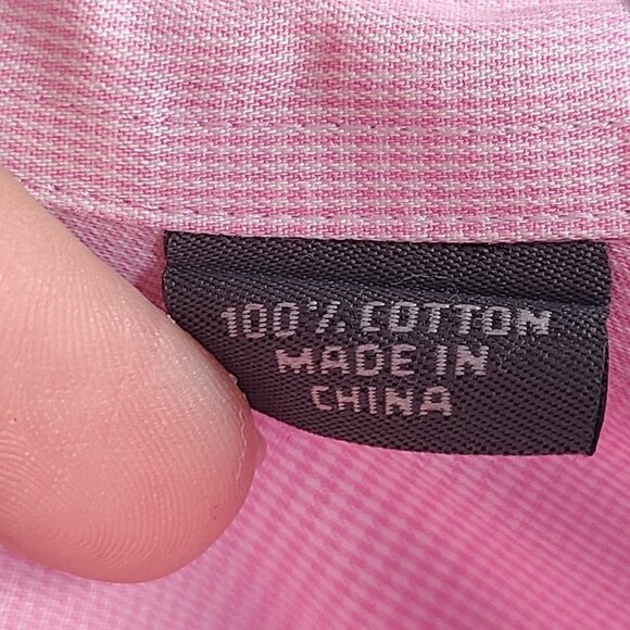 Set of Kenneth Cole Pink & Green Button Up Non Iron Regular Long Sleeve Shirts - Picture 5 of 16